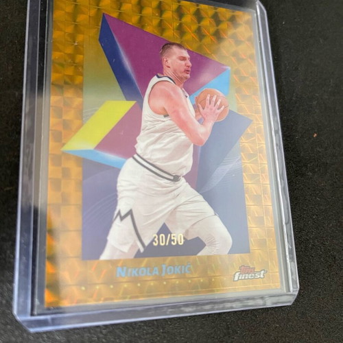Nikola Jokic Gold Refractor Card 30/50 Nuggets like new