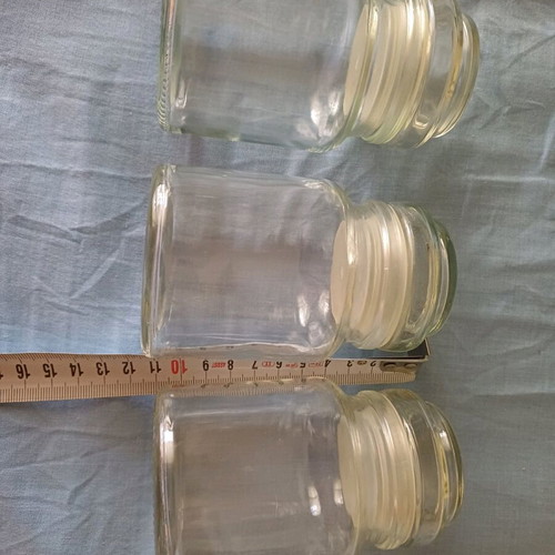 Glass jars new, set of 6 for various uses