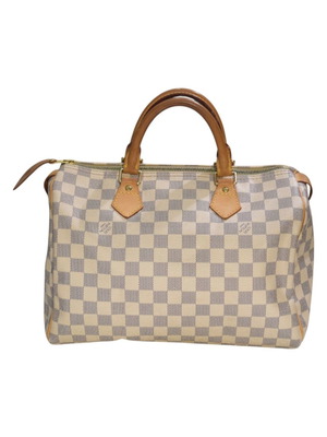 Louis Vuitton Speedy 30 Damier Azur coated canvas handbag used