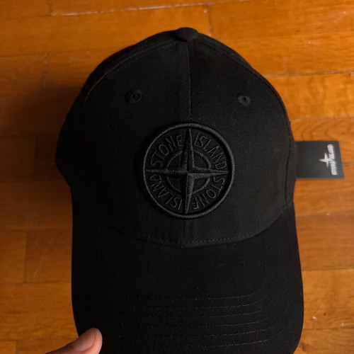 Stone Island cap new with black logo, unworn