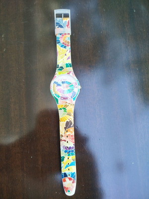 Swatch Flowerfool SUOW126 New Gent ρολόι με λουλουδάτο μοτίβο, ατεσταριστο