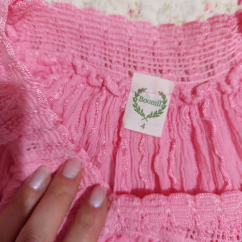 Pleated dress for 4 years old like new, pink summer