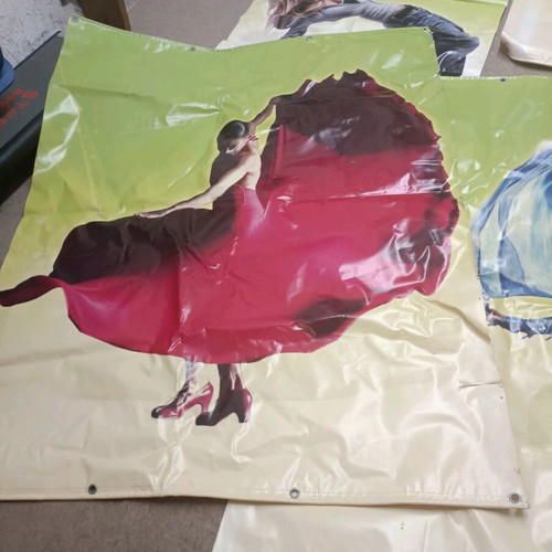 Banners, gaiters and ballet shoes like new from dance school closing