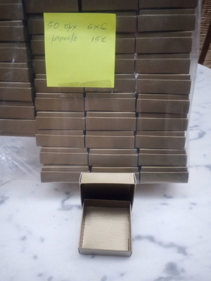 Bronze Jewelry Boxes Set of 50, 6×6 cm, new