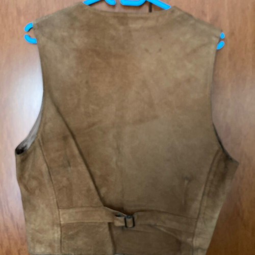 Leather women's vest used, brown, Libertee, size L