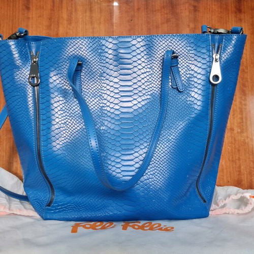Folli Follie leather shoulder bag new, blue
