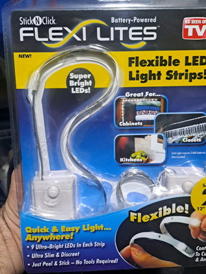 Flexi Lites LED light strip set of 2 new, battery powered