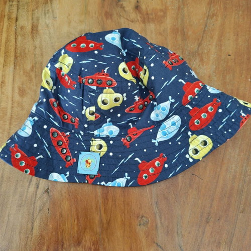 Bucket hat with submarine print Tortue used for boys