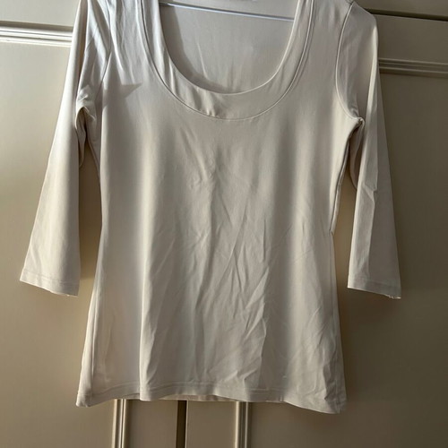 Schumacher women's blouse M, ecru color, three-quarter sleeve, like new