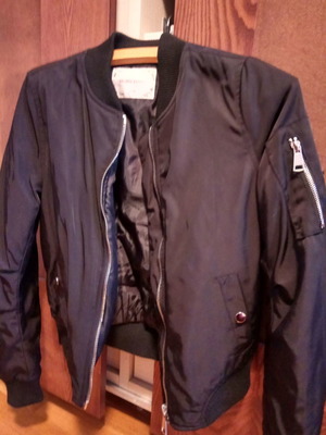 Μπουφάν bomber unisex μαύρο μεταχειρισμένο, μέγεθος small/36