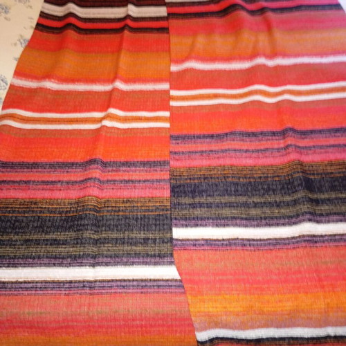 Vintage curtain side panels set of 2 used, heavy jacquard fabric 70x220 cm