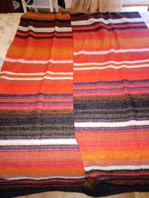 Vintage curtain side panels set of 2 used, heavy jacquard fabric 70x220 cm