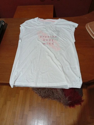 Emerson women's T-shirt new, size L, white and pink