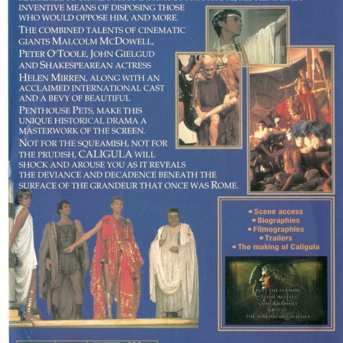 Caligula DVD used, drama historical movie with subtitles