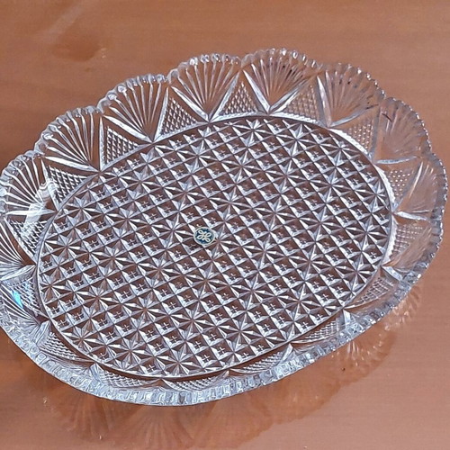 Vintage Hoya Corporation Crystal Serving Platter mint condition