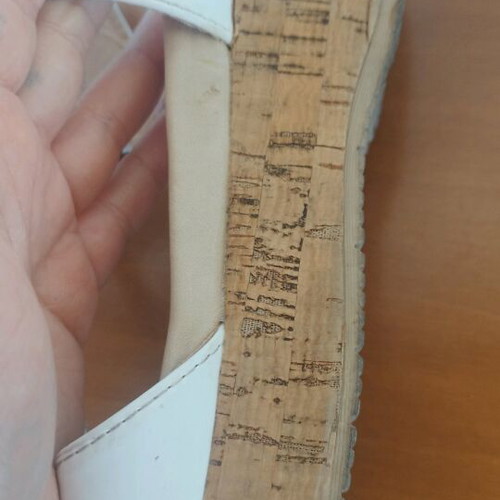 White platform sandals used, size 40, 5cm heel