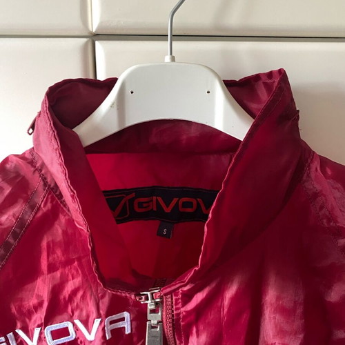 Givova windbreaker jacket burgundy size S new with hood