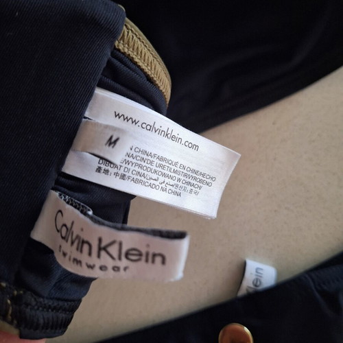 Calvin Klein swimsuit like new, size M, black and green