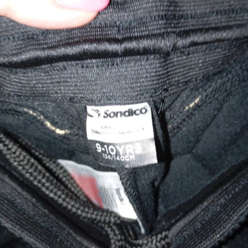 Goalkeeper shorts like new, black, size 140 cm