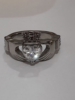 Claddagh ring used, silver