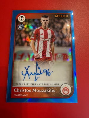 2025 Topps Merlin Christos Mouzakitis Rookie autograph σαν καινούργιο, μπλε