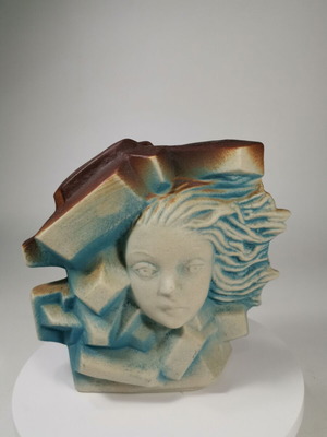 Ceramic decorative vase 60s by N.Dazelidis used