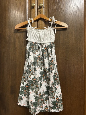 Dress used, children's, white and multicolored, size XS 34 6