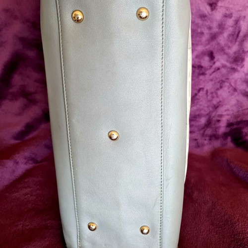 Folli Follie handbag used, genuine leather, grey