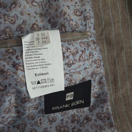 Men's linen jacket Frank Eden like new, beige, size 52