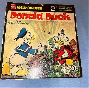 View Master Reels / Donald Duck / Walt disney / ολο το σετ με το τετράπτυχο / 60 ετών!