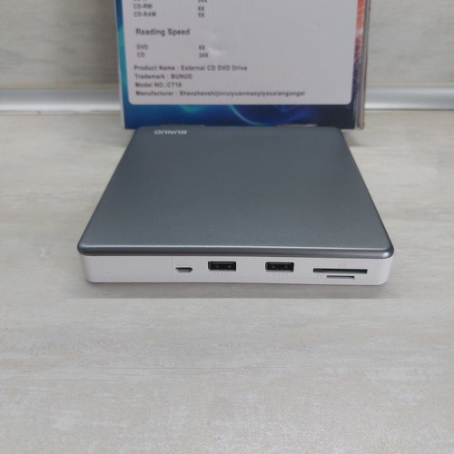 BUNUD CT10 External CD/DVD Drive 5-in-1 USB 3.0 & Type-C Hub