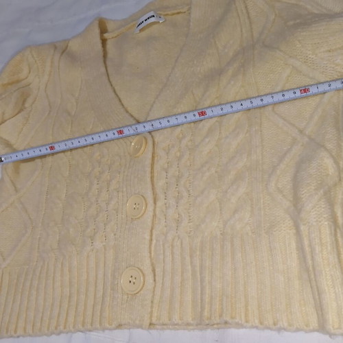 Tally Weijl cropped sweater blouse like new, small medium, yellow