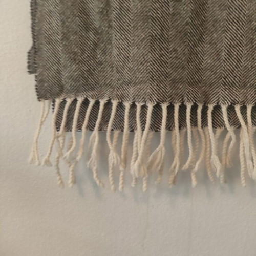 Paul Kehl 1881 wool scarf like new, brown and beige, 170 x 30 cm