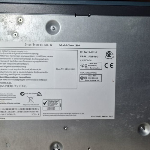 Cisco 1811 Integrated Services Router like new
