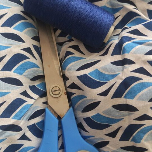 Handmade XL fabric scrunchies set of two