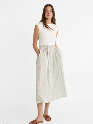 Φόρεμα Stradivarius small-medium σαν καινούργιο, ελαστικό πάνω μέρος με τσέπες