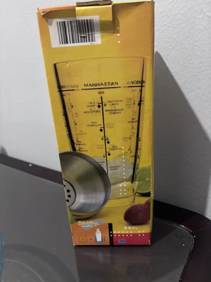 Vintage Böckling Glass Cocktail Shaker 550ml with Recipes