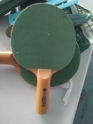 Ping pong rackets used, set without balls