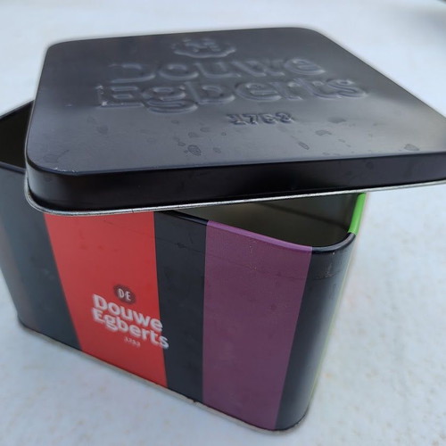 Douwe Egberts tin coffee box in excellent condition