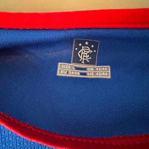 Glasgow Rangers Umbro 2003-2004 shirt with sponsor defect