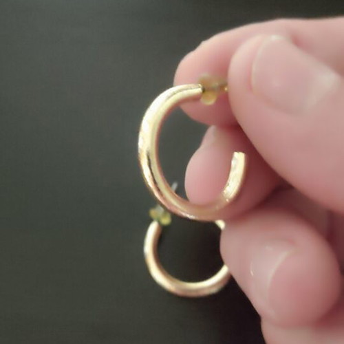 Earrings set of 5 pairs like new, gold color