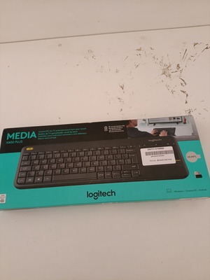 Logitech K400 Plus Wireless Keyboard with Touchpad English US Black new