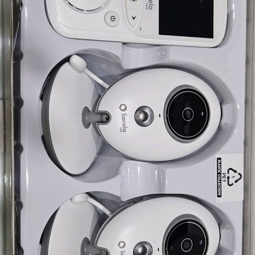 Lionelo Babyline 5.1 white baby monitor with two cameras, new