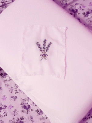 Hand embroidered pillowcase and pocket towel set new