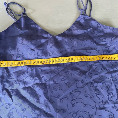 Baby doll Caprice top used, blue-purple satin size S