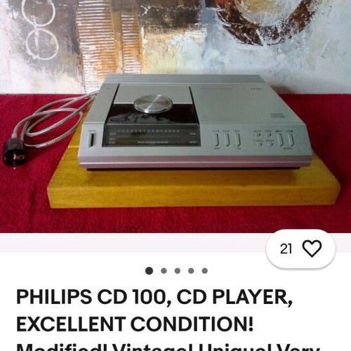 Philips CD100 Vintage CD Player used, collectible