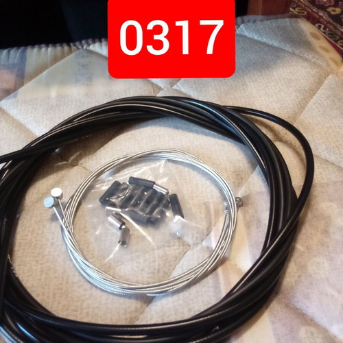 Bicycle brake cables and end caps new, set