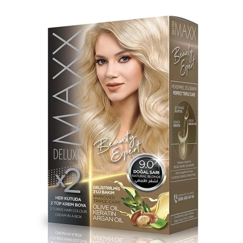 Hair dye natural blonde 9.0 new with olive oil, keratin and argan oil