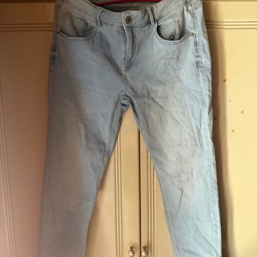 Jeans with frayed edges like new, size XXL