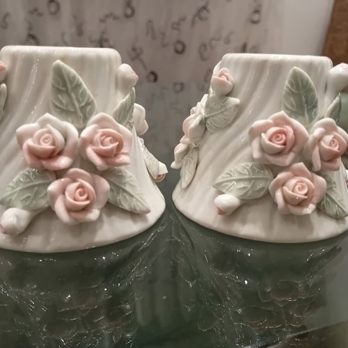 Candlesticks vintage ceramic decorative used